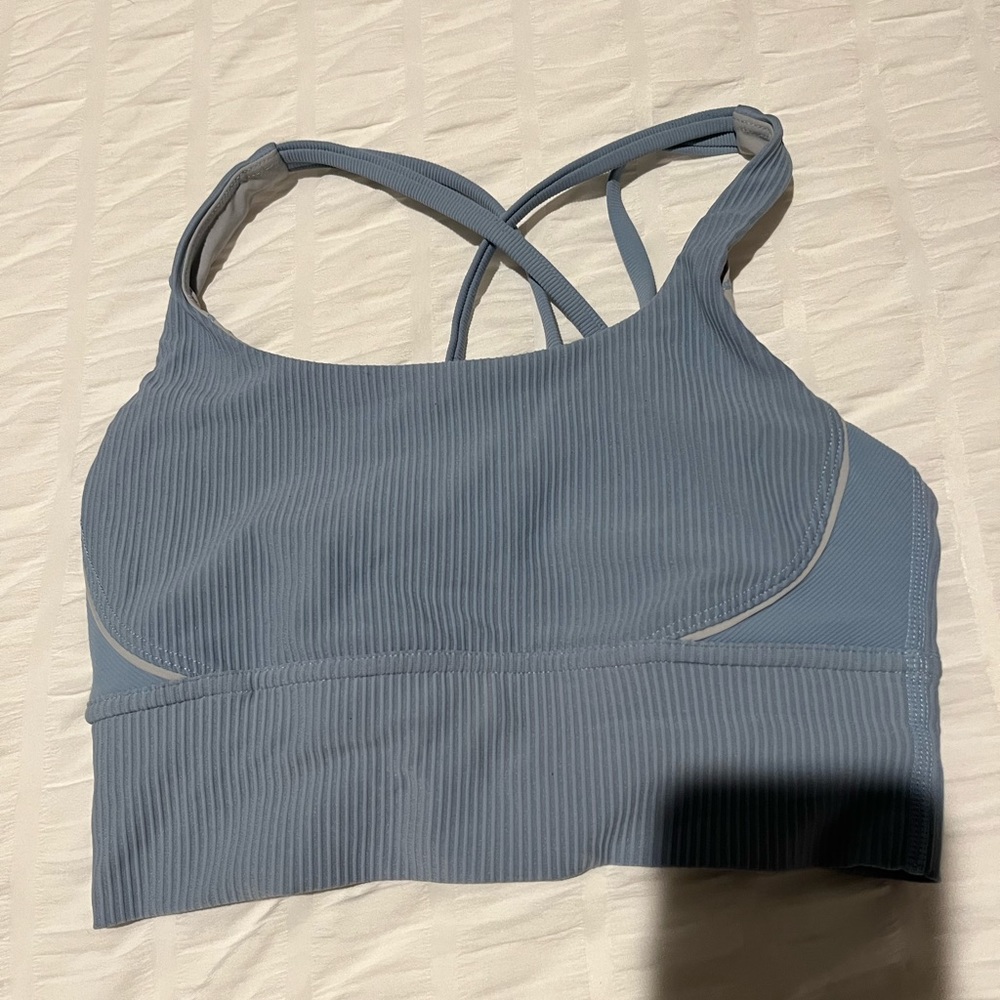 xs blue sports bra